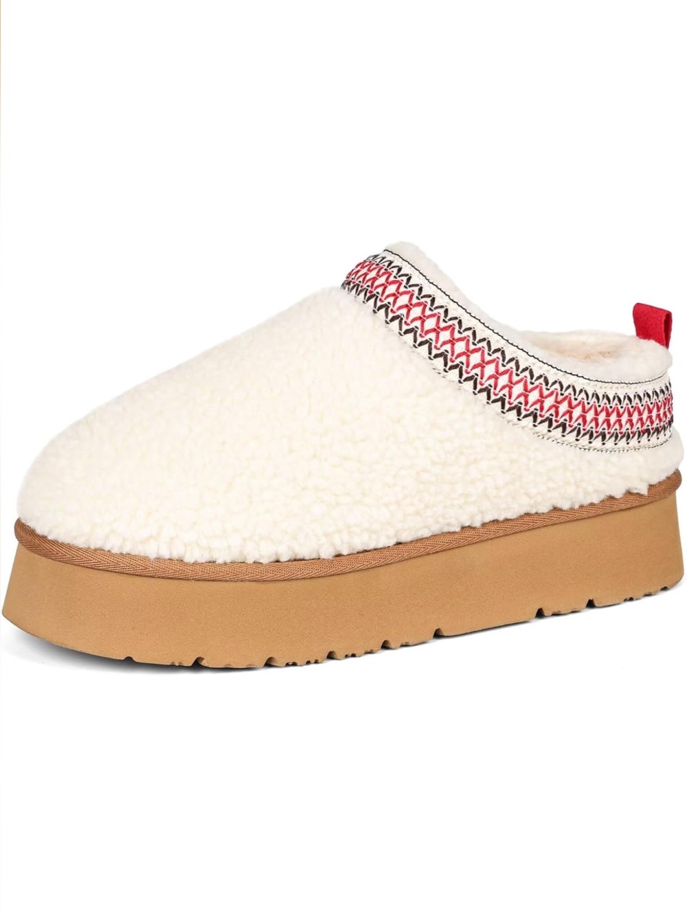 Shoes- Platform Slippers Memory Foam Size 40 Inches white Slippers